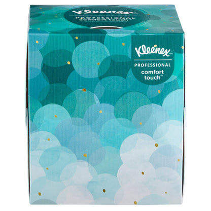 Kleenex Facial Tissue, Two-Ply, Cube Container, Boutique White