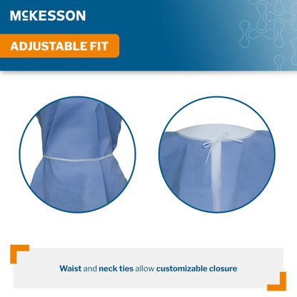 McKesson SMS Fluid Resistant Exam Gown, One Size Fits Most