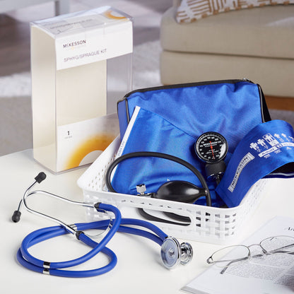 McKesson Lumeon™ Aneroid Sphygmomanometer/Sprague Kit, Blue