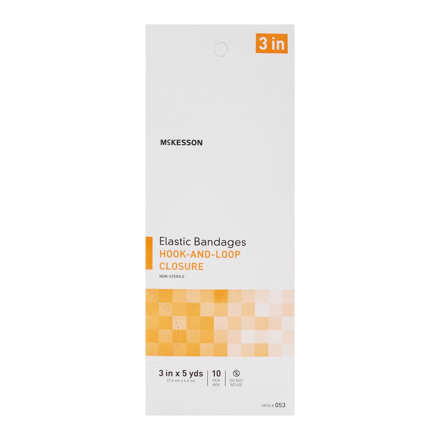 McKesson hook-and-loop closure Elastic Bandage, 3 Inch x 5 Yard