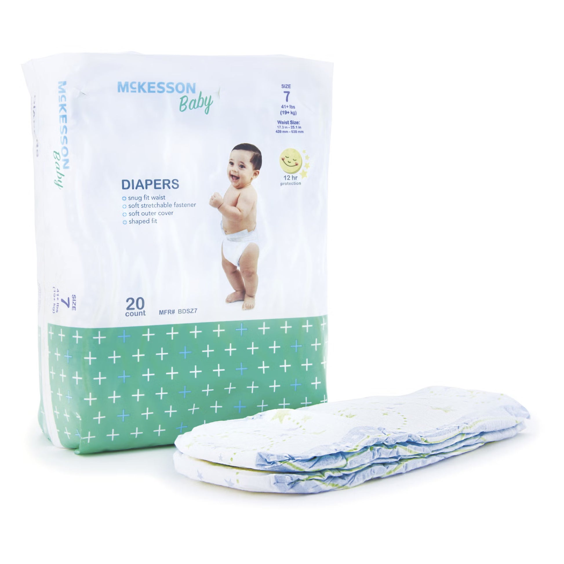 McKesson Baby Diaper, Size 7 for Children weighing 41+ lbs.