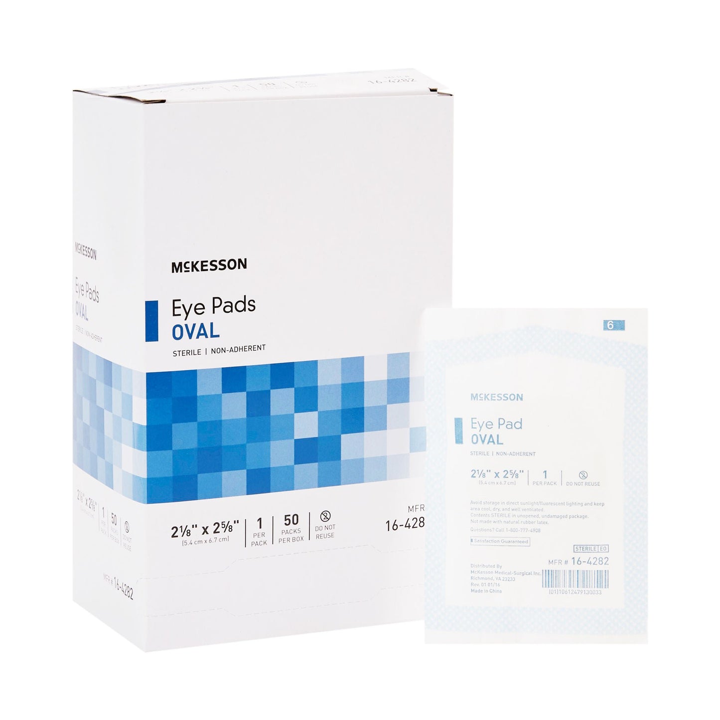 McKesson Eye Pad, 2-1/8 x 2-5/8 Inch