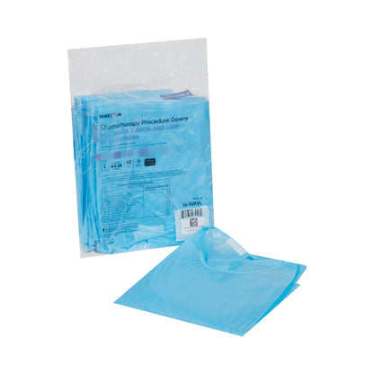 McKesson Full Back Chemotherapy Procedure Gown, Large
