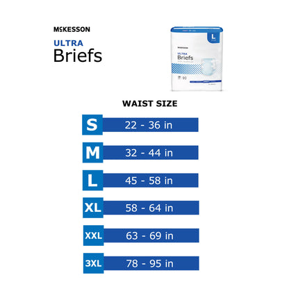 McKesson Ultra Heavy Absorbency Incontinence Brief, Extra Large