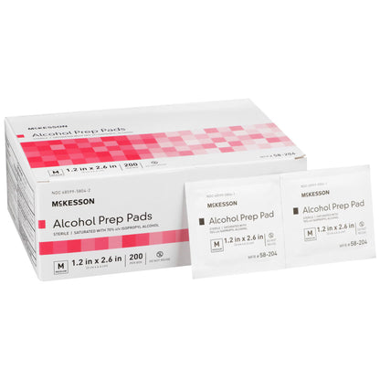 McKesson 70% Isopropyl Alcohol Prep Pad, Medium