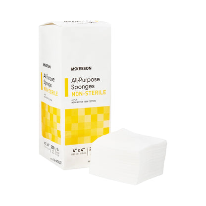 McKesson Nonwoven Sponge, 4 x 4 Inch, Four Ply