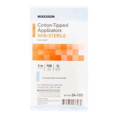 McKesson Nonsterile Cotton-Tip Swabsticks, 3 Inch