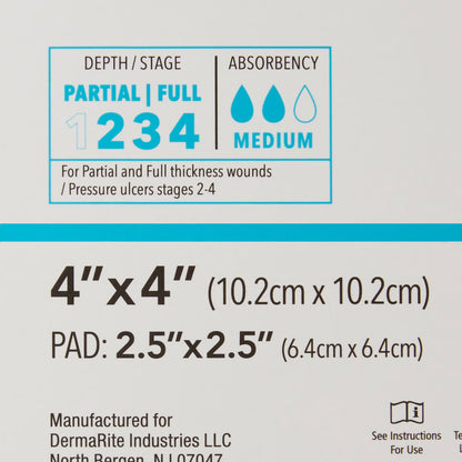 ComfortFoam™ Border Lite Thin Bordered Foam Wound Dressing, 4 x 4 Inch
