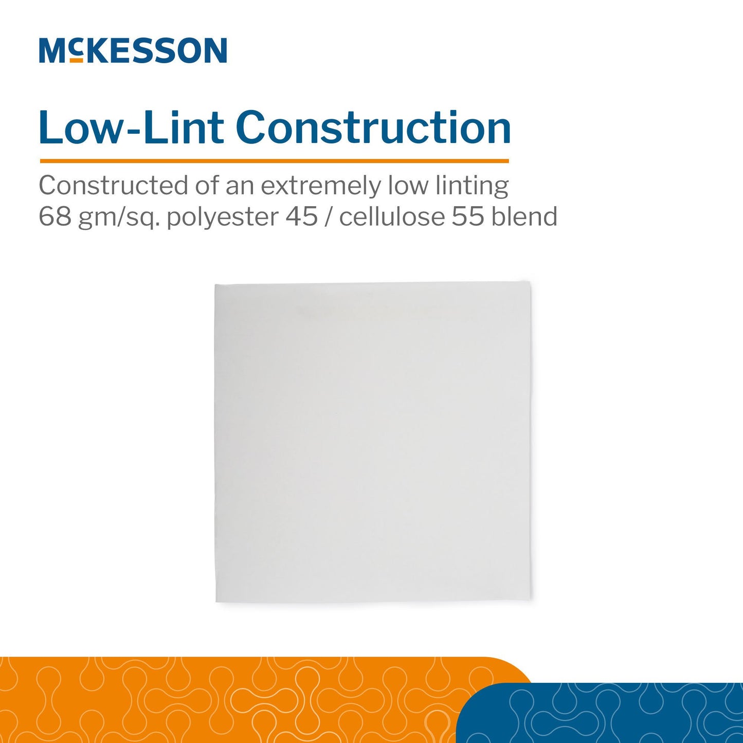 McKesson Cleanroom Wipe ISO Class 5, White, Sterile, Disposable, 9 x 9 Inch