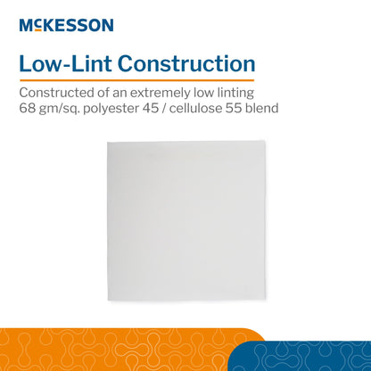 McKesson Cleanroom Wipe ISO Class 5, White, Sterile, Disposable, 9 x 9 Inch