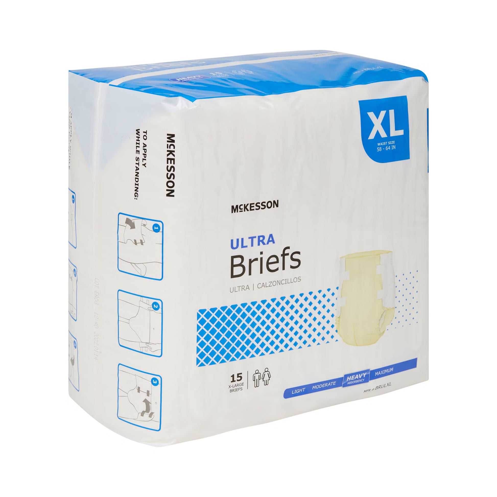 McKesson Ultra Heavy Absorbency Incontinence Brief, Extra Large