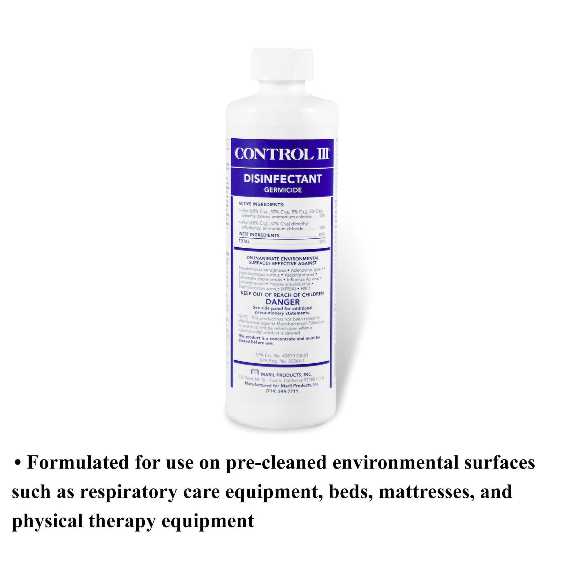 Control III® Surface Disinfectant Germicide Cleaner, 16 oz.