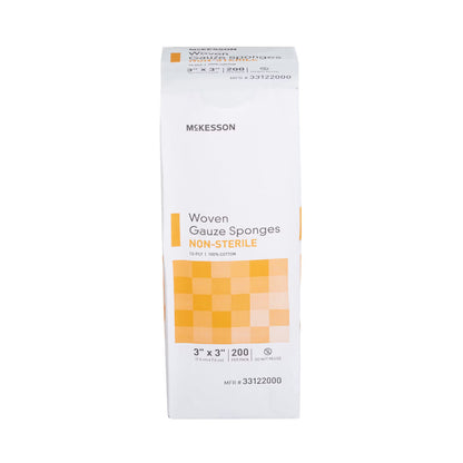 McKesson Gauze Sponge, 3 x 3 Inch, 12-Ply