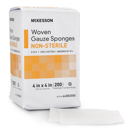 McKesson Gauze Sponge, 4 x 4 Inch, Eight Ply