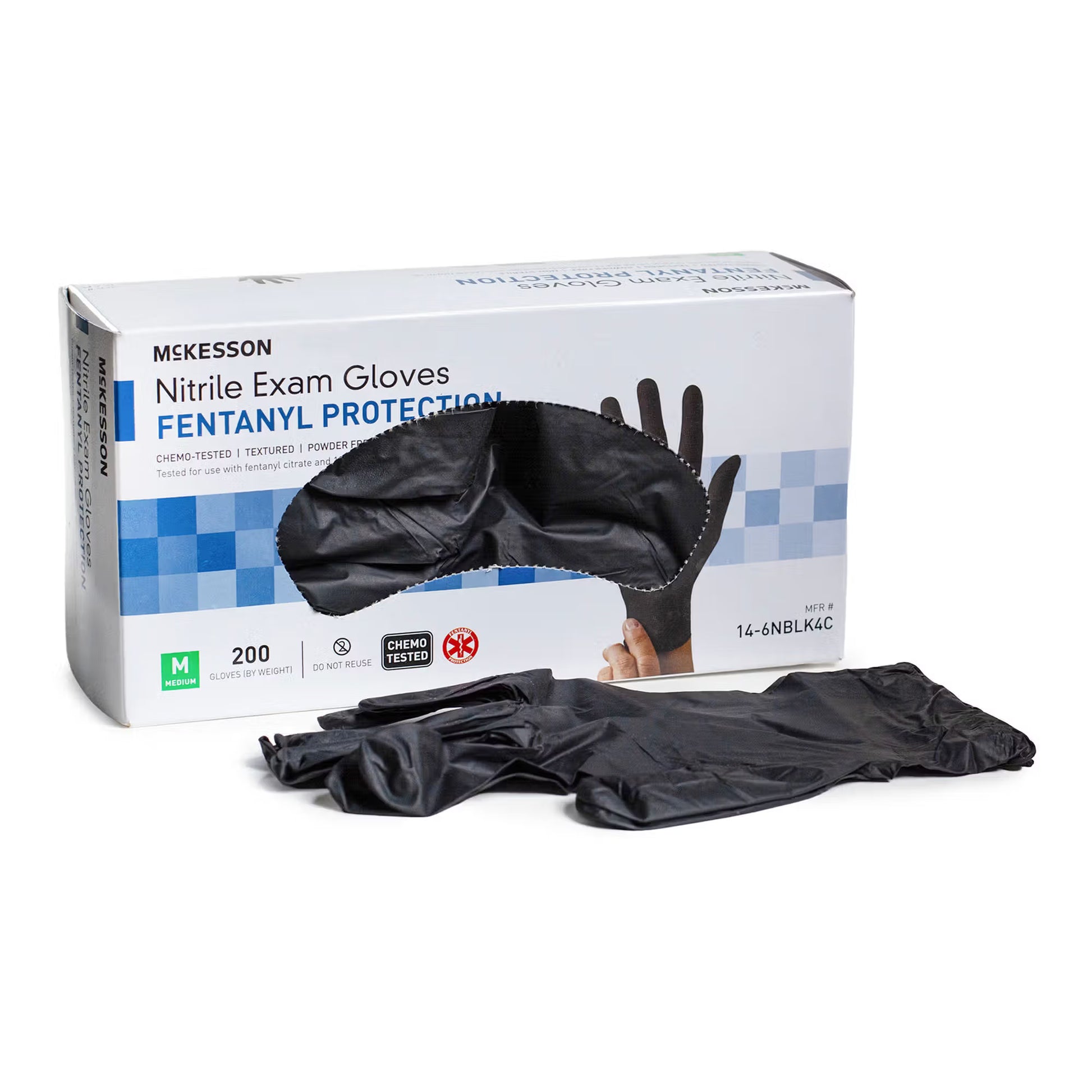 McKesson Confiderm® 6.8C Nitrile Exam Glove, Medium, Blue