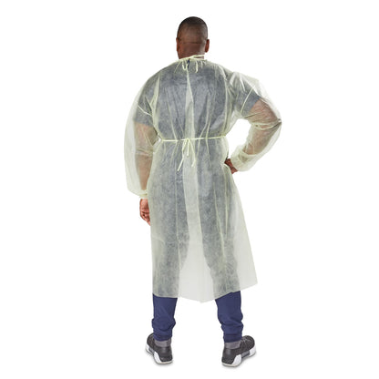 McKesson Nonrated Isolation Gowns, Yellow, One Size Fits Most
