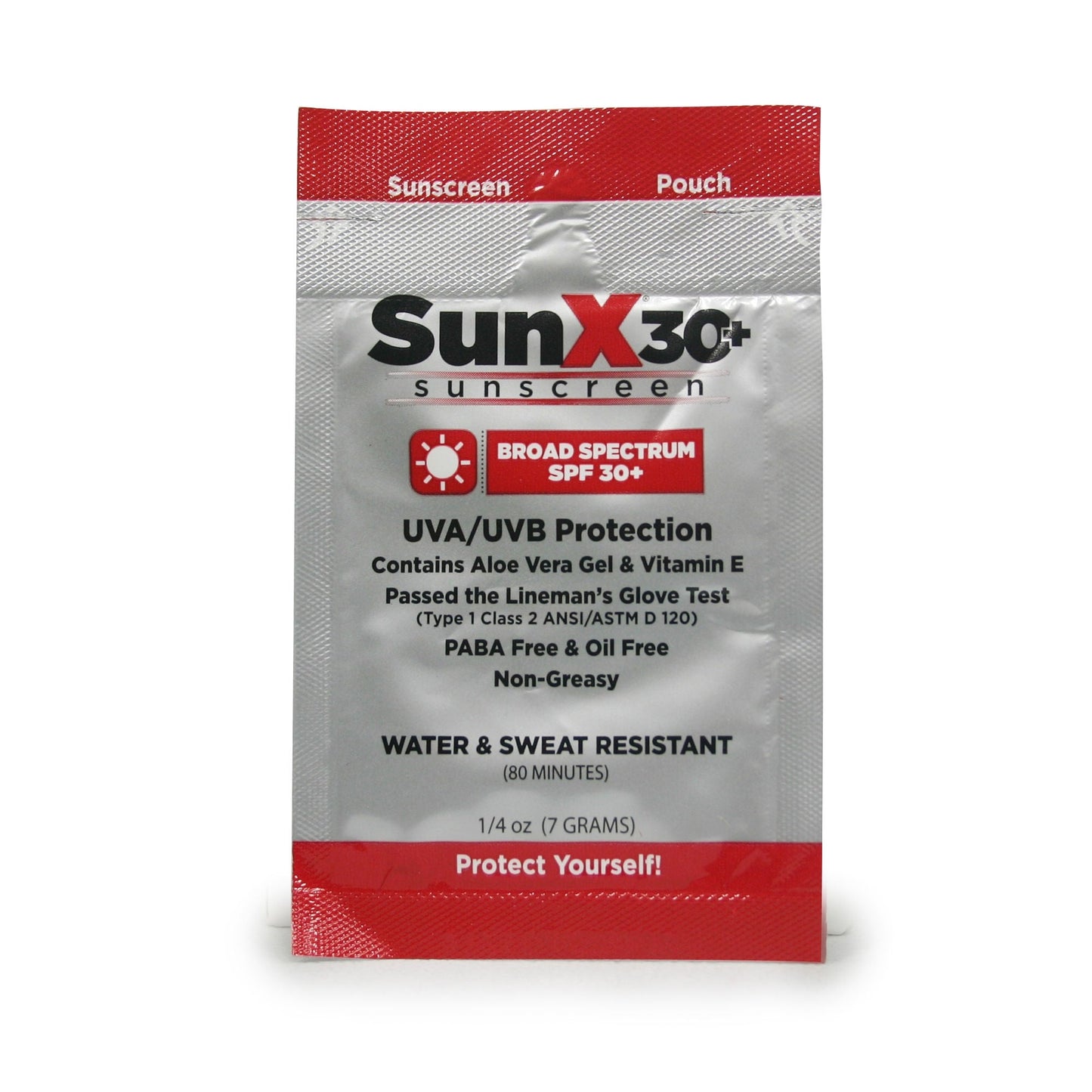 SunX® SPF 30+ Sunscreen in Dispenser Box, Individual Packets