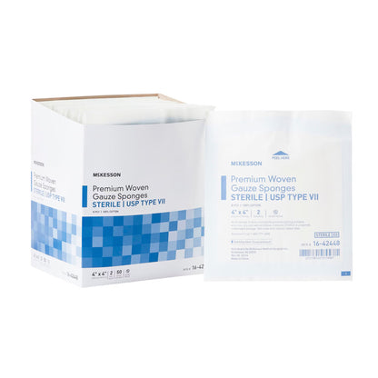 McKesson Sterile USP Type VII Gauze Sponge, 4 x 4 Inch, Eight Ply