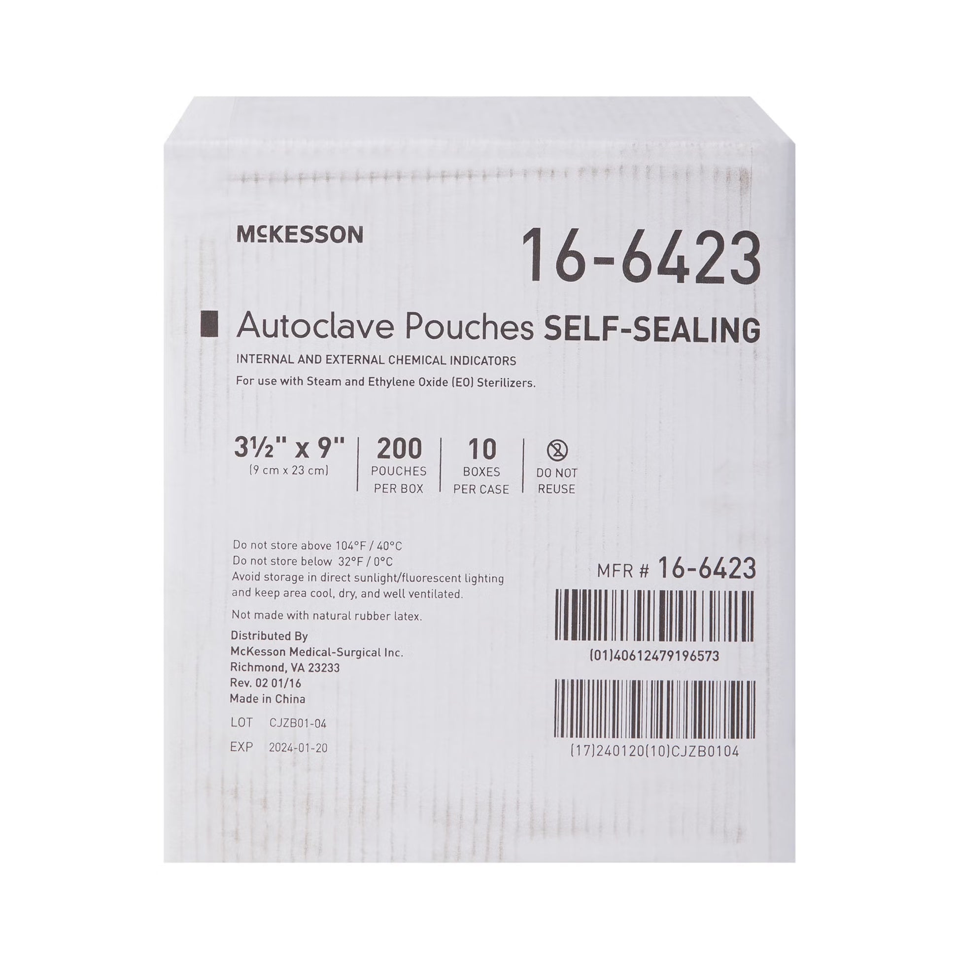 McKesson Sterilization Pouch, 3.5 x 9 Inch