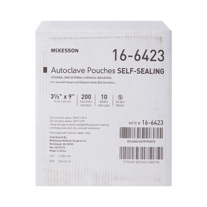 McKesson Sterilization Pouch, 3.5 x 9 Inch