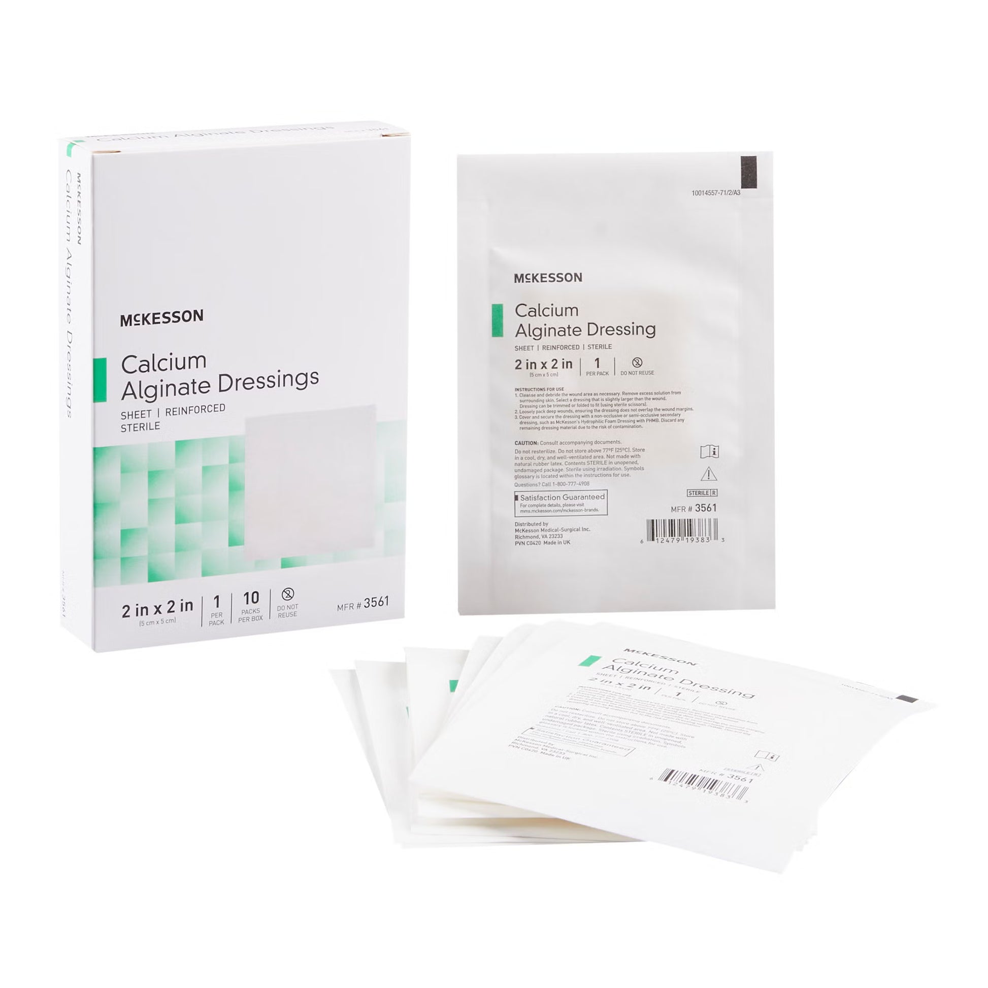 McKesson Alginate Dressing, 2 x 2 Inch