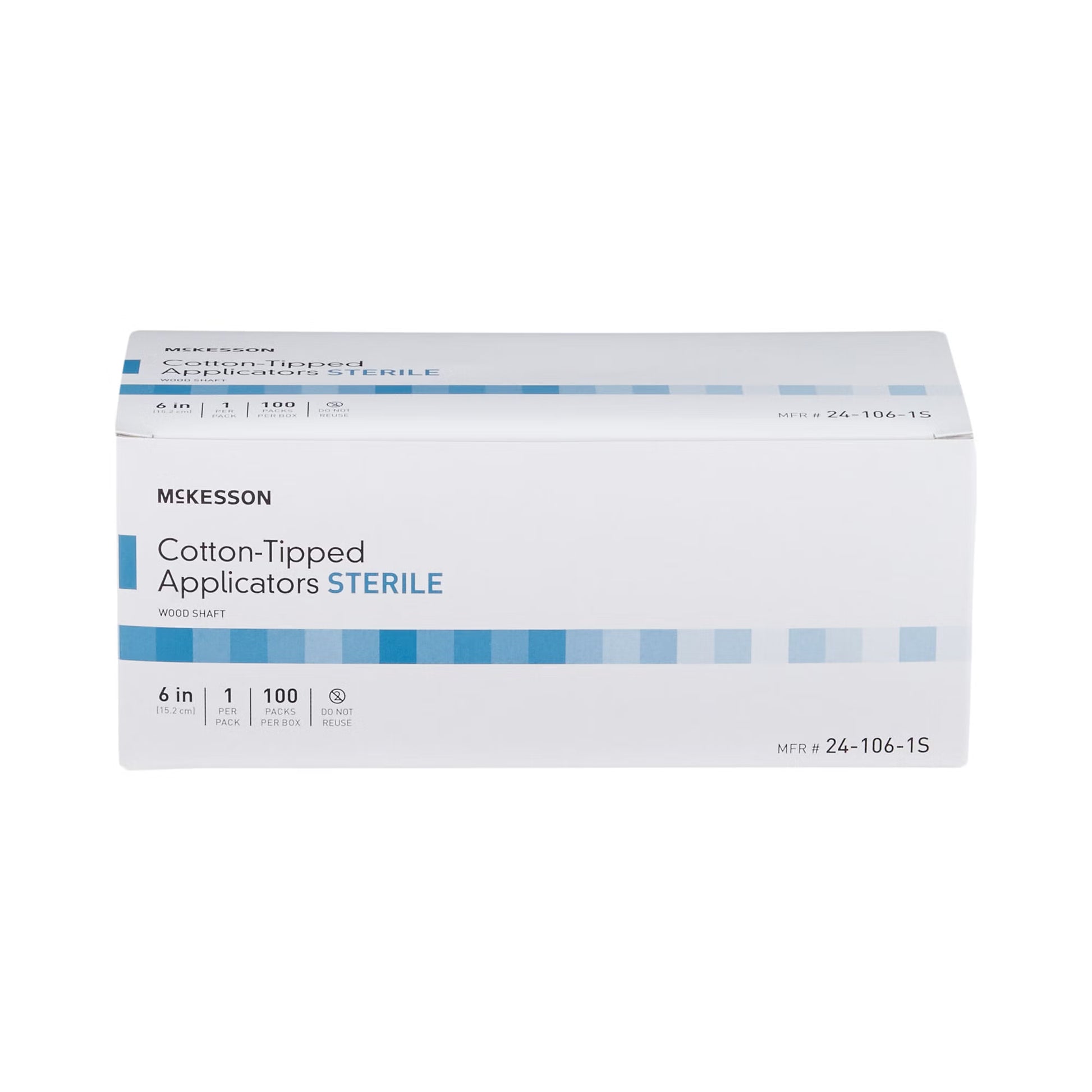 McKesson Sterile Swabsticks, Cotton Tip, 6 Inch Wood Shaft