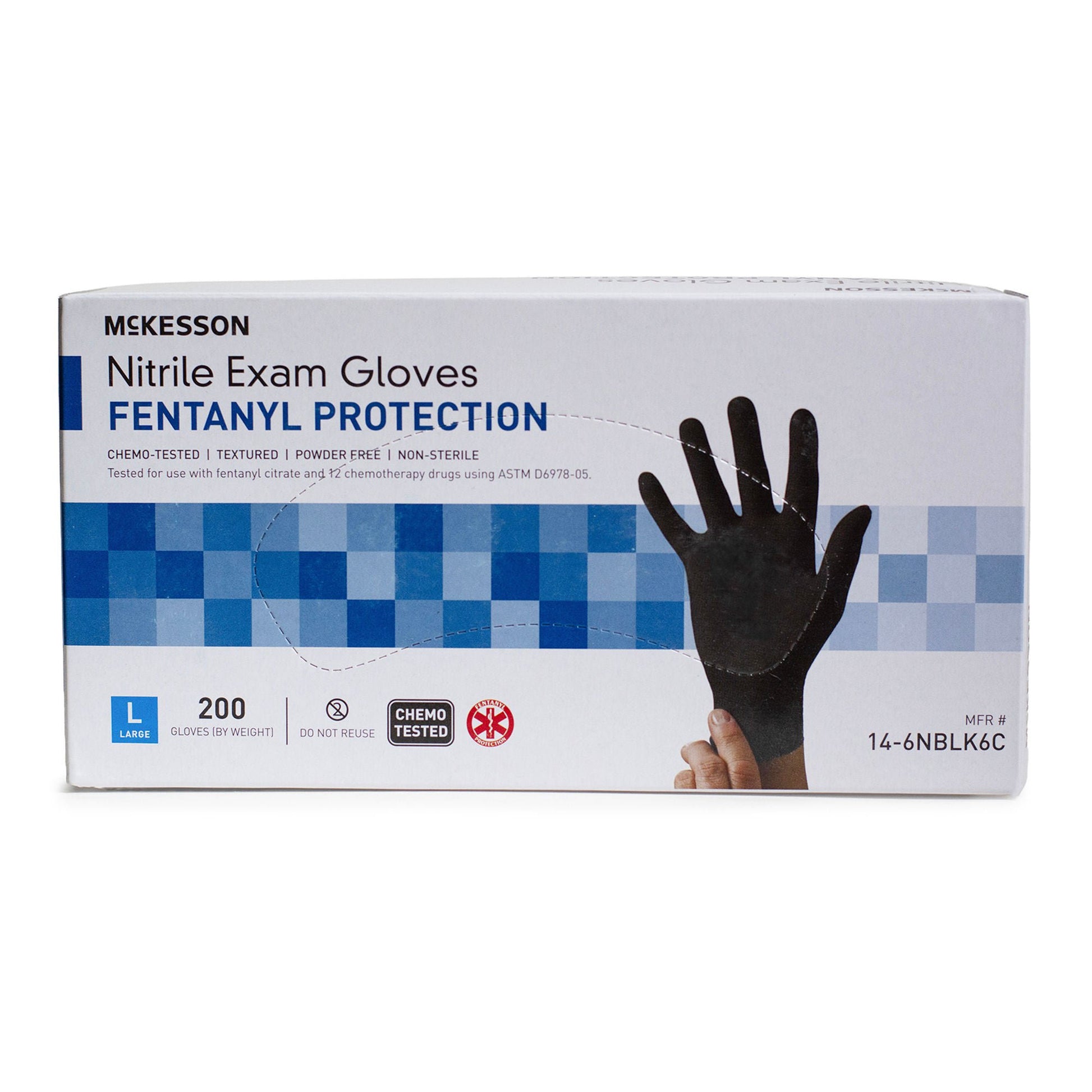 McKesson Confiderm® 6.8C Nitrile Exam Glove, Large, Blue