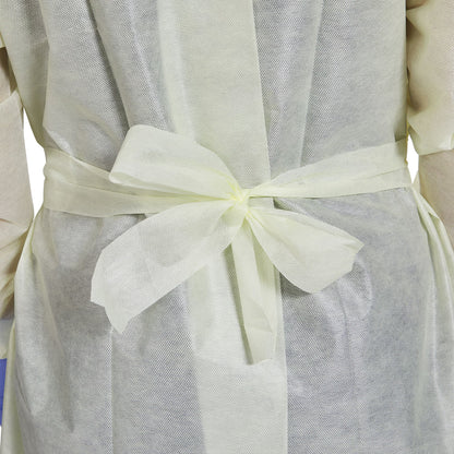 McKesson AAMI Level 2 Isolation Gown, Tape Tab Neck Style, One Size Fits Most