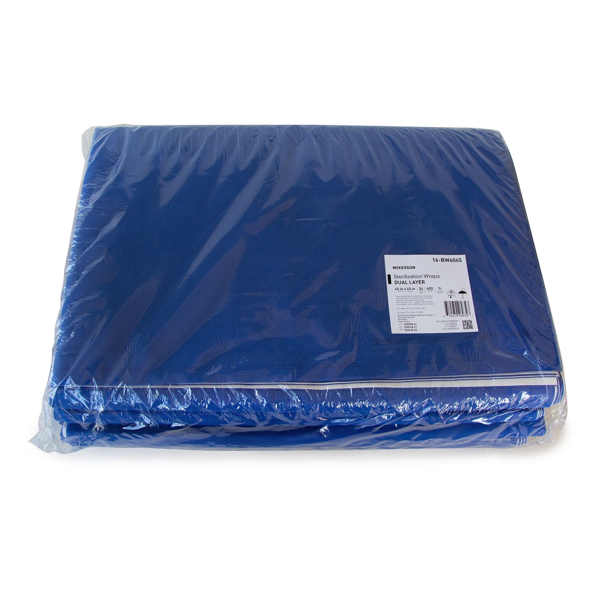 McKesson Sterilization Wrap, 45 x 45 Inch, Grade 600