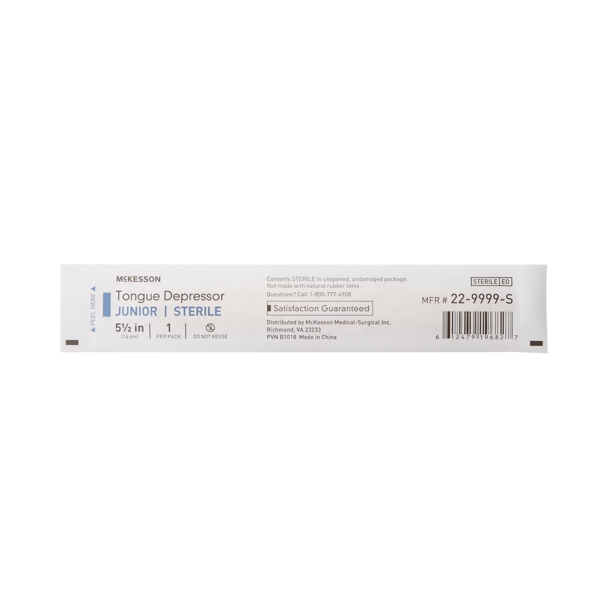 McKesson Tongue Depressor for Pediatric Use, Sterile