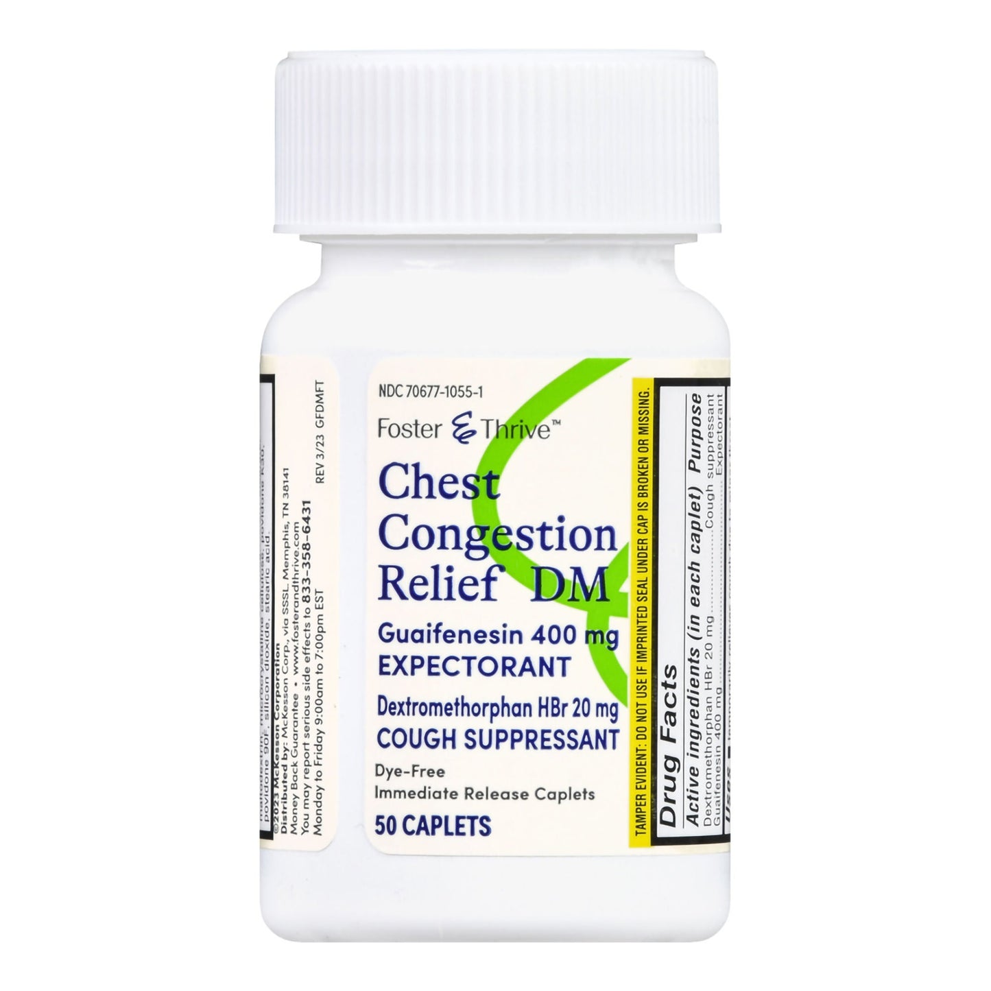 Thrive & Foster™ Chest Congestion Relief DM Guaifenesin Dextromethorphan Caplets