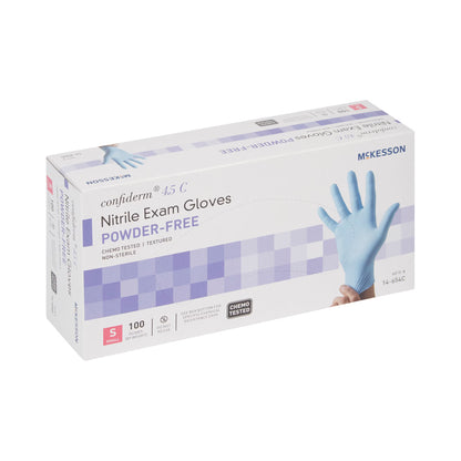 McKesson Confiderm® 4.5C Nitrile Exam Glove, Small, Blue
