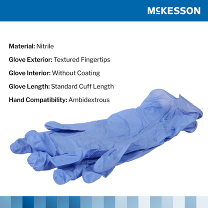 McKesson Confiderm® 3.5C Nitrile Exam Glove, Small, Blue