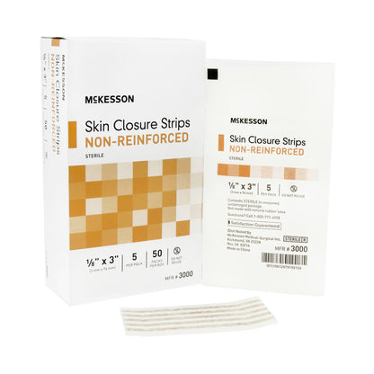 McKesson Nonreinforced Skin Closure Strip, 1/8 x 3 in.
