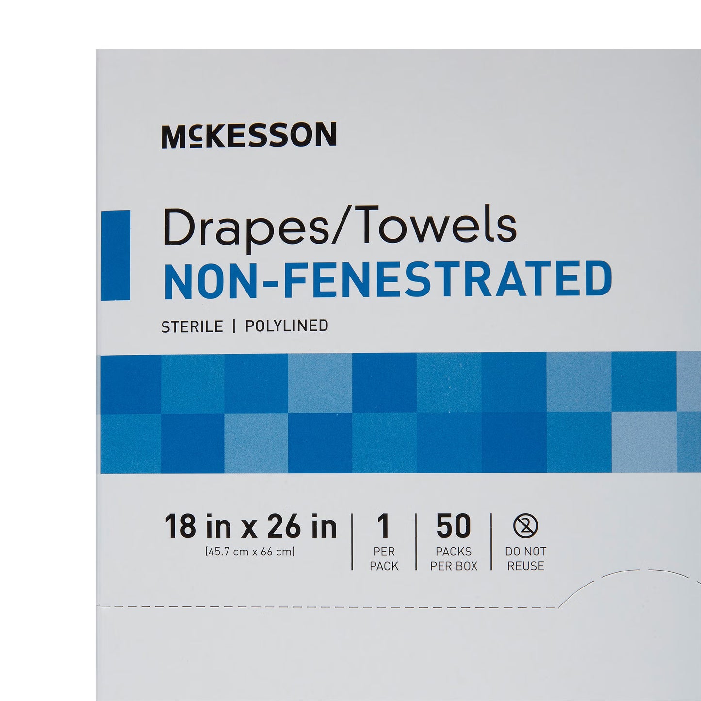 McKesson Sterile Poly Lined Towel Drape, 18 x 26 Inch