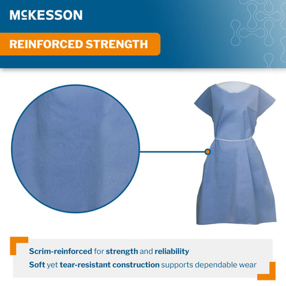 McKesson SMS Fluid Resistant Exam Gown, One Size Fits Most