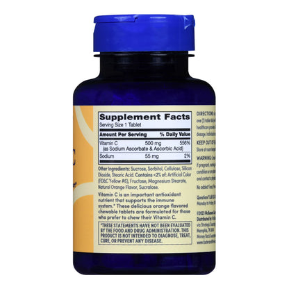Foster & Thrive™ Chewable Vitamin C 500 mg Tablets Natural Orange