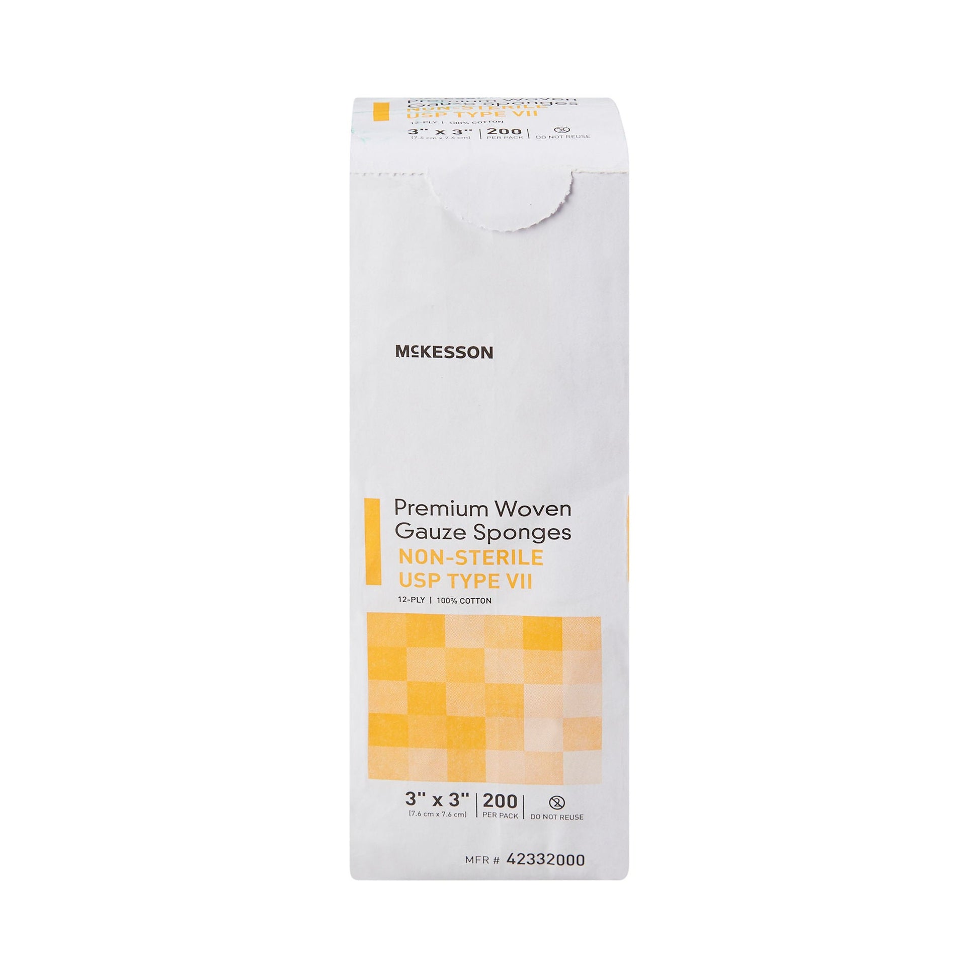 McKesson USP Type VII Gauze Sponge, 3 x 3 Inch, 12-Ply