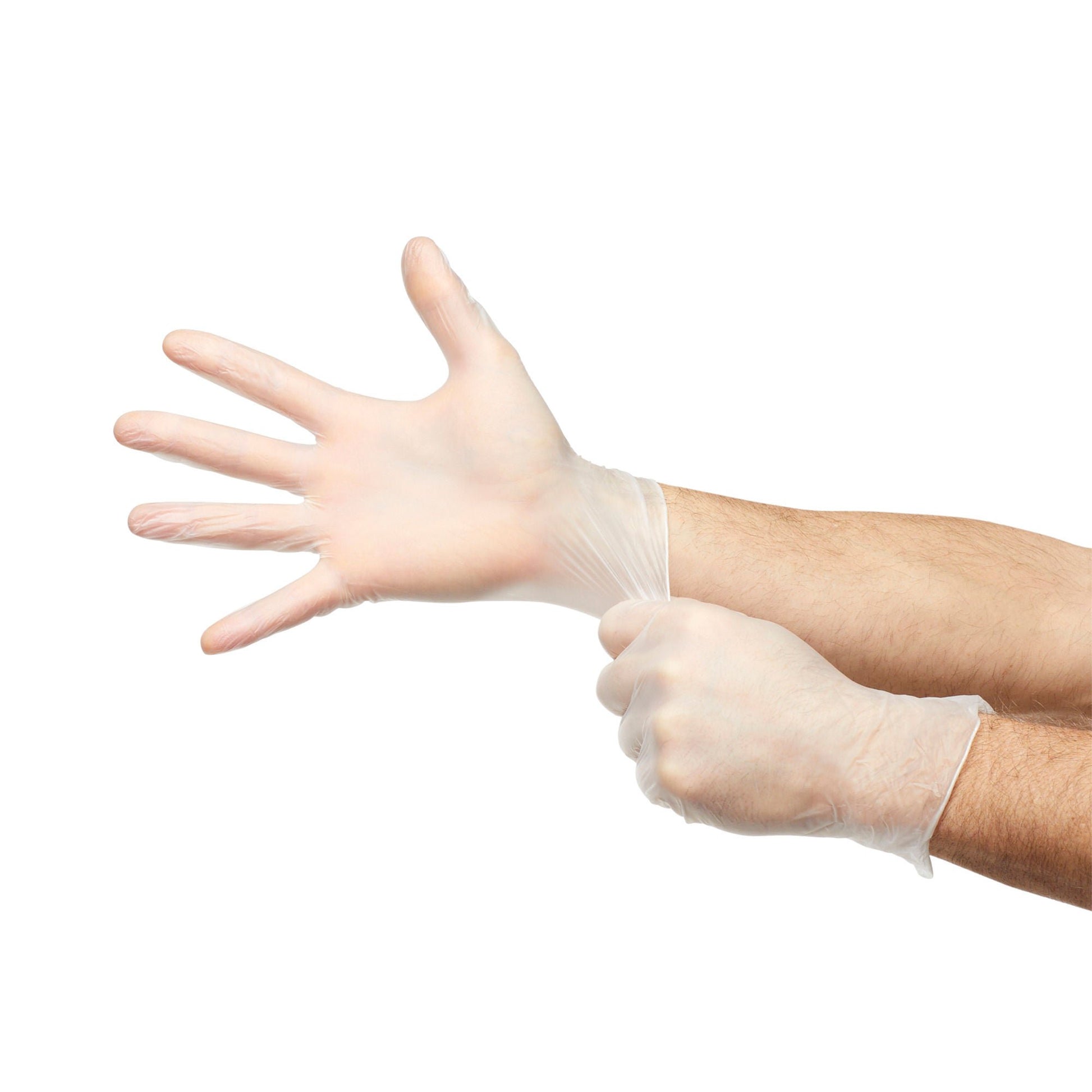 McKesson Confiderm® Vinyl Exam Glove, Large, Clear