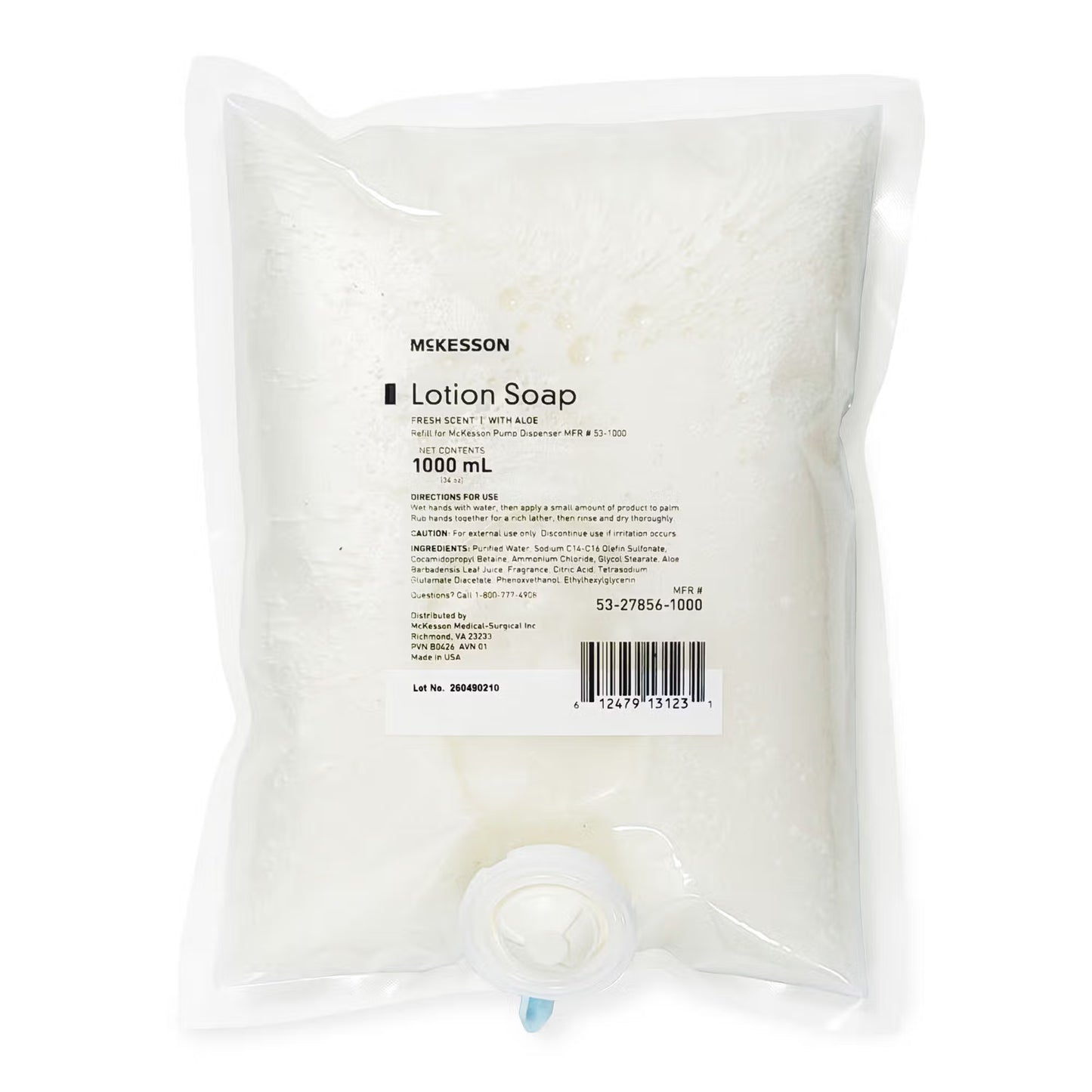 McKesson Lotion Soap, 1,000 mL Refill Bag, Fresh Scent