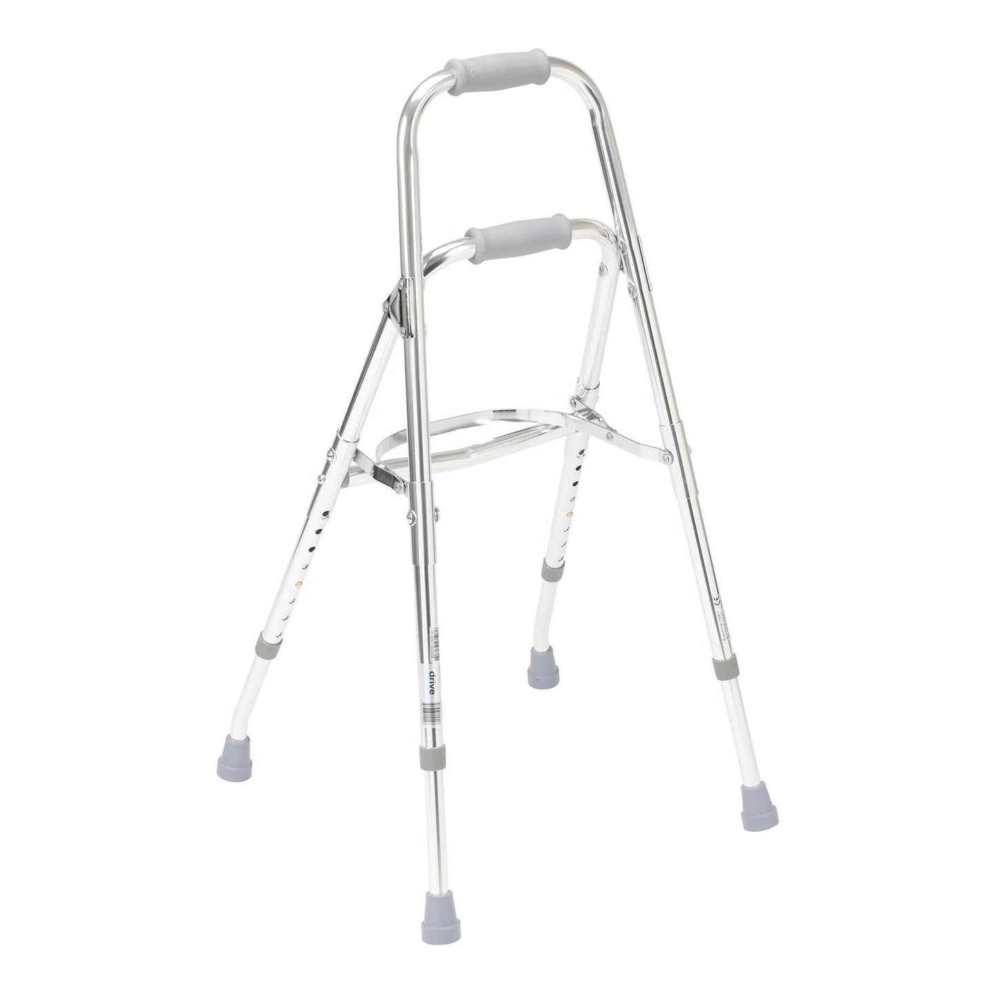 drive™ Hemi Aluminum Side Step Folding Walker, 29.5 – 37 Inch Height