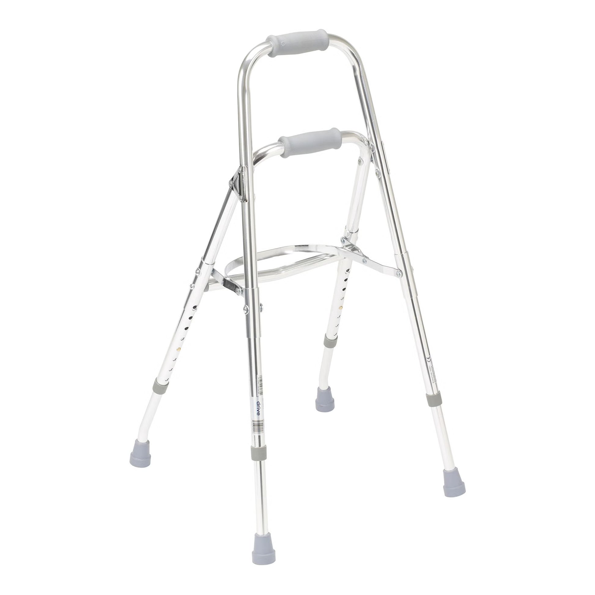 drive™ Hemi Aluminum Side Step Folding Walker, 29.5 – 37 Inch Height