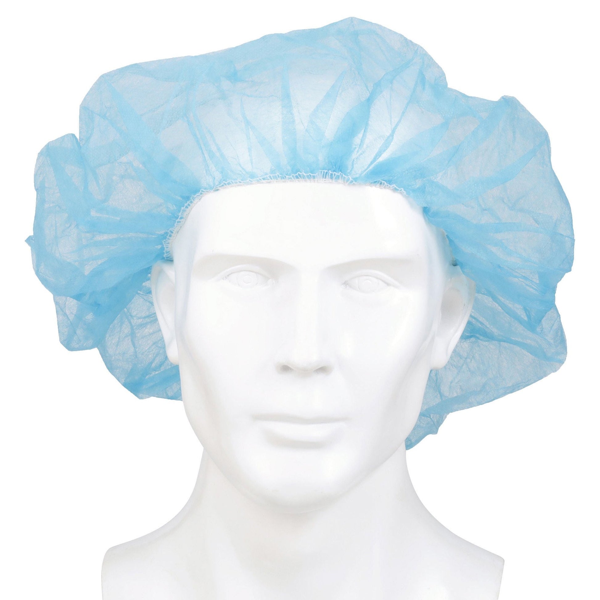 McKesson Disposable Bouffant Surgical Caps, Blue, Elastic Closure, 21 Inch