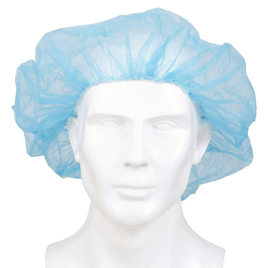 McKesson Disposable Bouffant Surgical Caps, Blue, Elastic Closure, 21 Inch