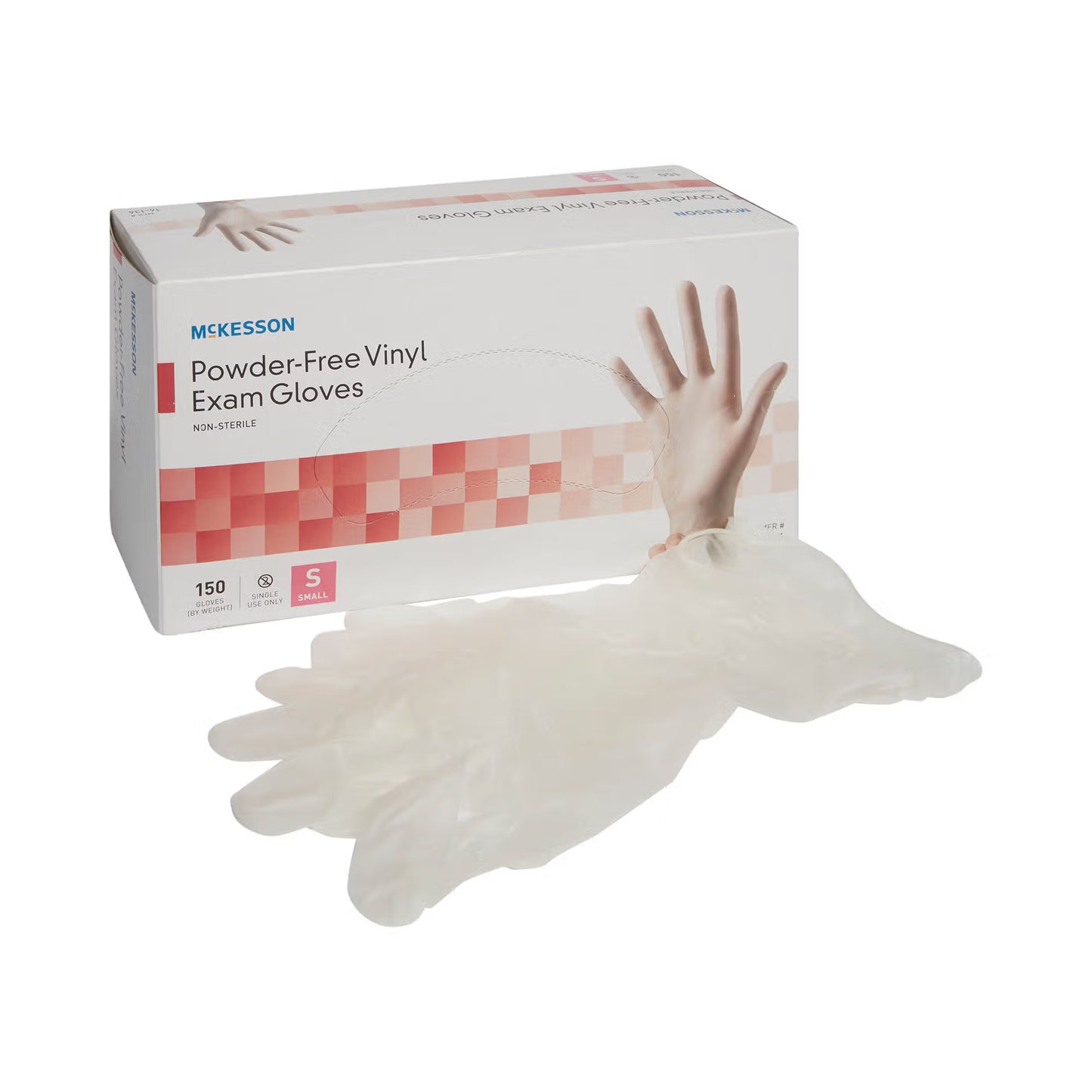 McKesson Vinyl Exam Glove, Small, Clear