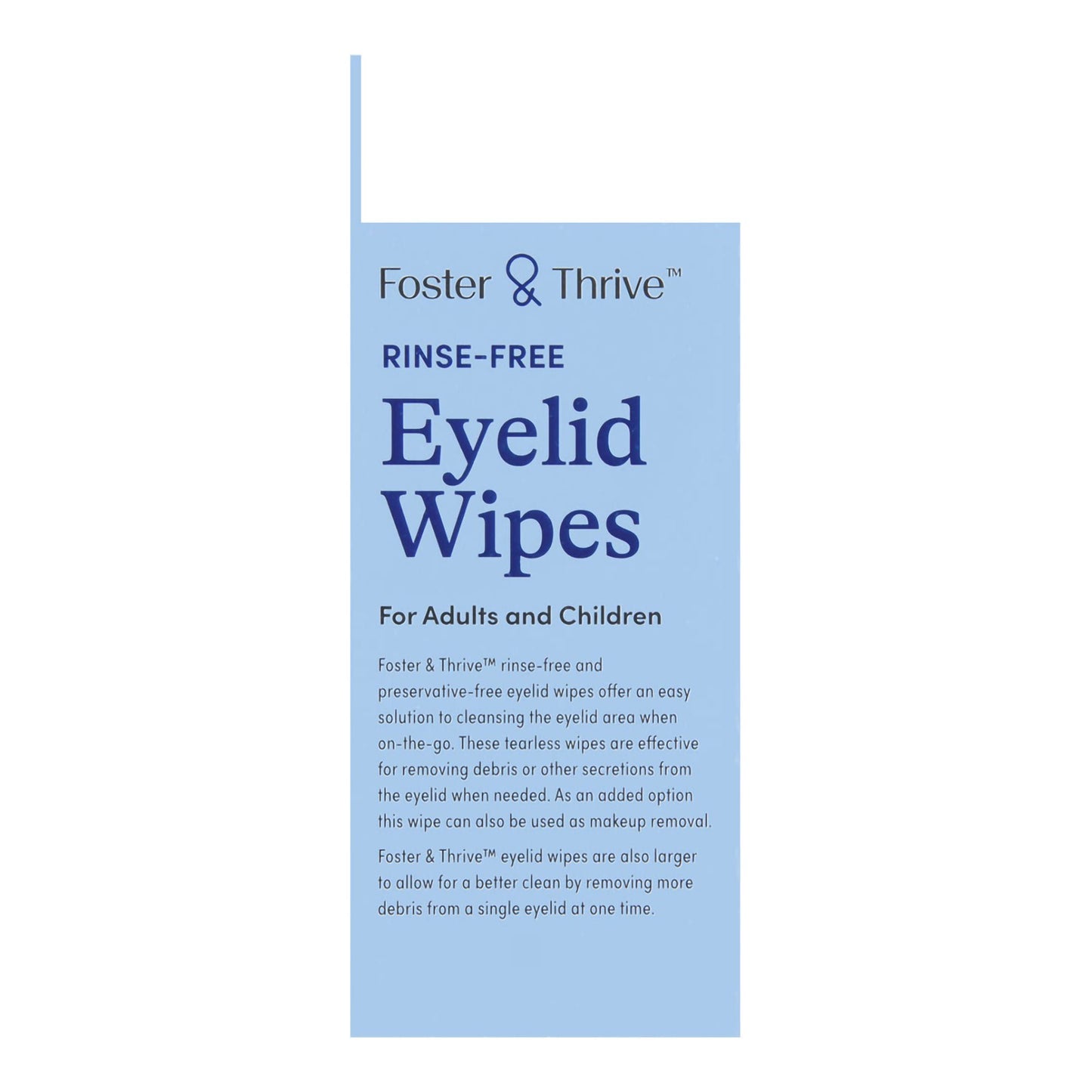 Foster & Thrive™ Rinse-Free Eyelid Wipes