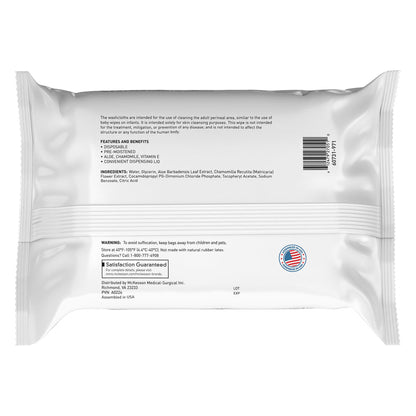 McKesson Fragrance Free Personal Cleansing Wipe, Nonflushable