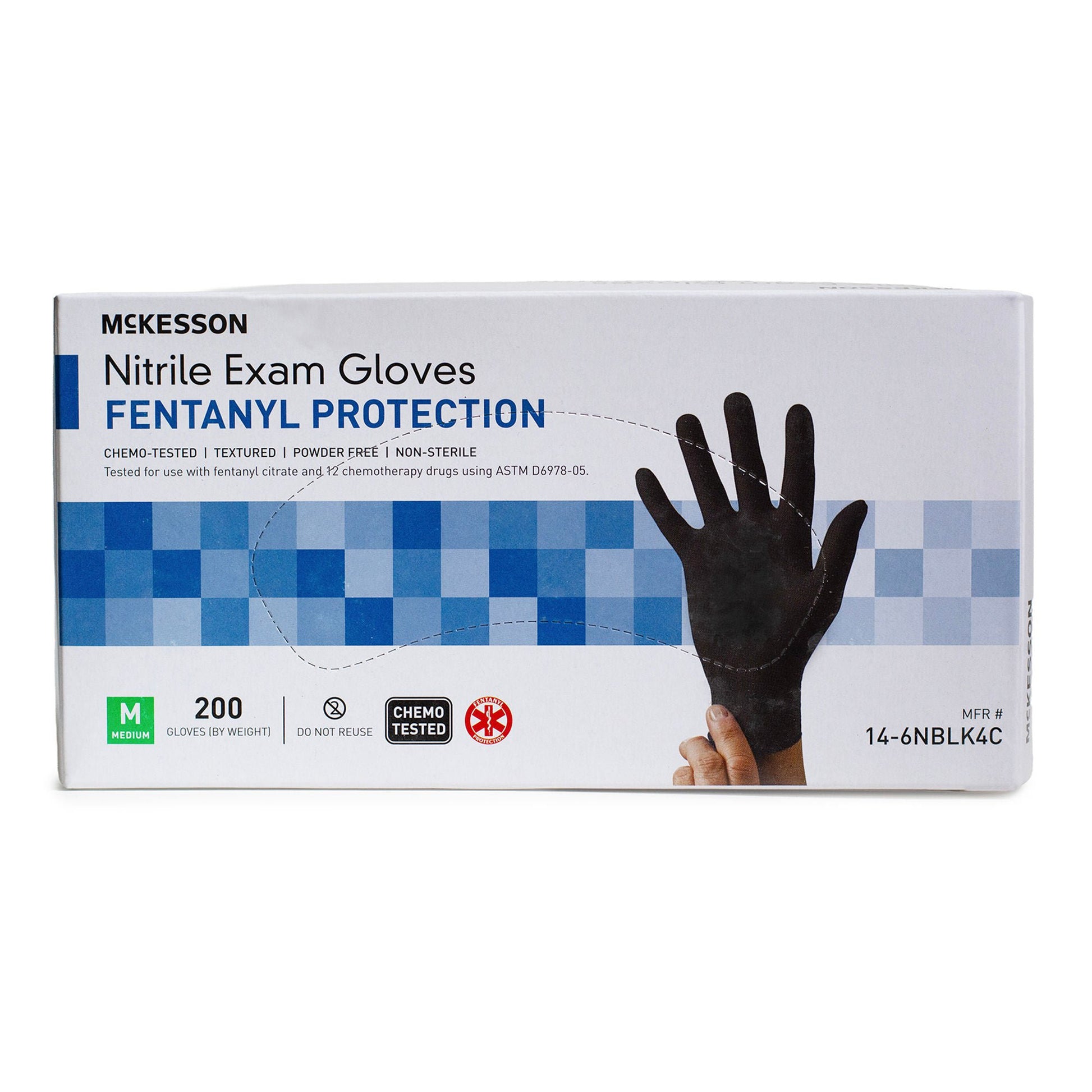 McKesson Confiderm® 6.8C Nitrile Exam Glove, Medium, Blue