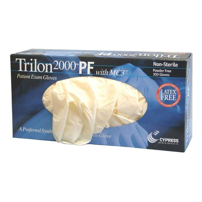 Trilon 2000® PF with MC3® Stretch Vinyl Exam Glove, Medium, Ivory