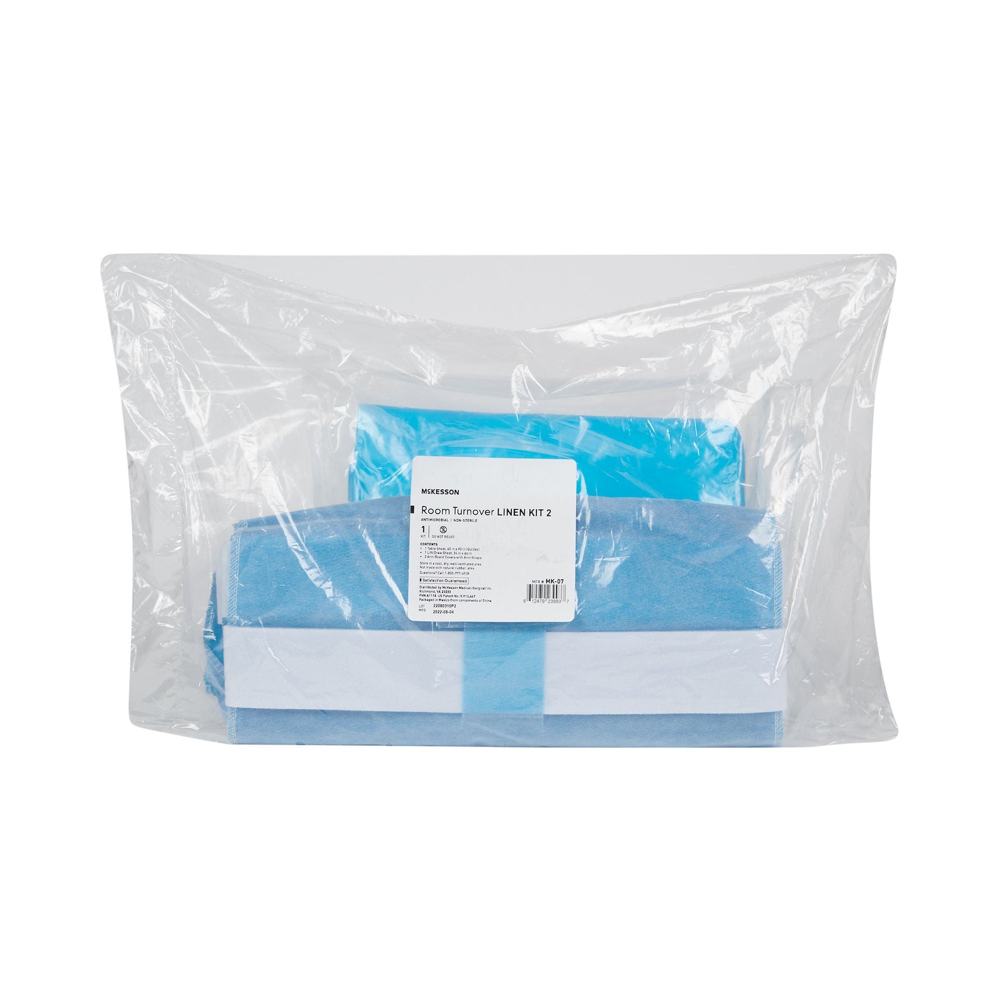 McKesson Room Turnover Kit – Arm Board Covers, Table Sheet and Lift/Draw Sheet